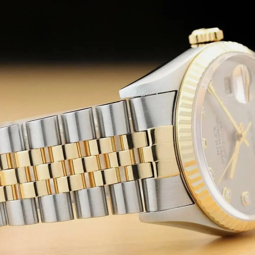 Factory Men's Two Tone 18kt Diamond Yellow Watch